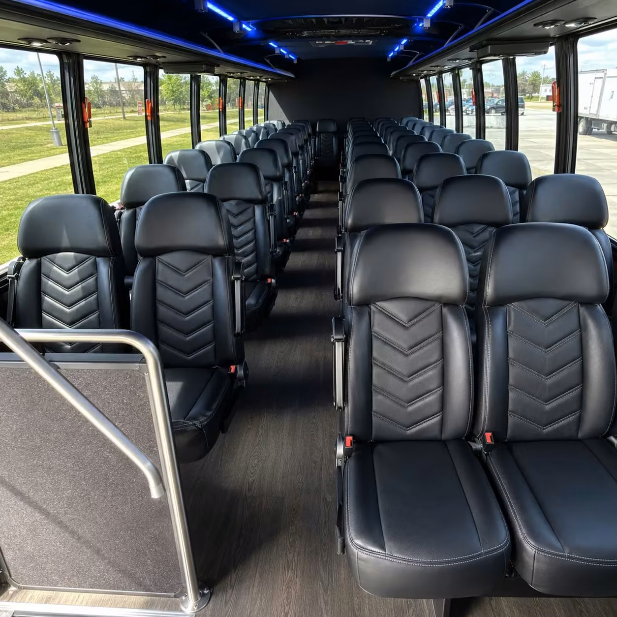 minibuses and charter buses keep every west covina prom group moving together